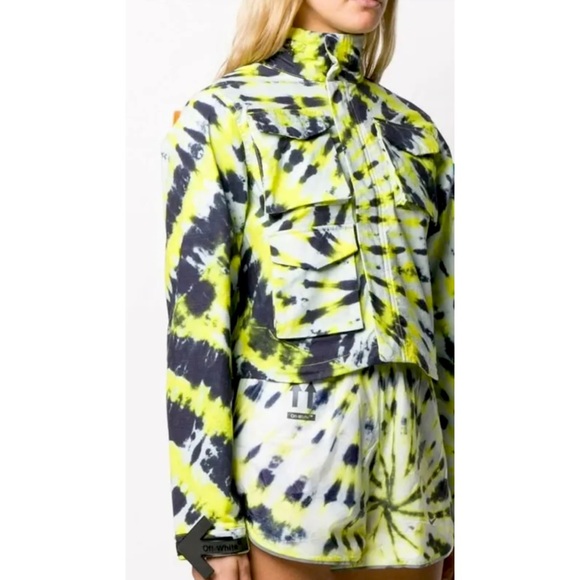 NIKE x OFF-WHITE • Black/Yellow Tie Dye Jacket - Picture 2 of 16